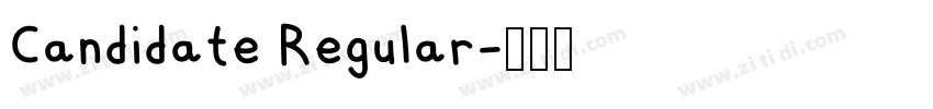 Candidate Regular字体转换 Candidate Regular字体转换